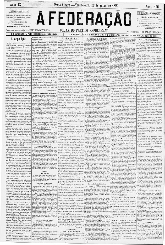 Falece-Tristao-2-Capa-690x1024 Falecimento de Tristão José Monteiro é noticiado no Jornal A Federação em 1892